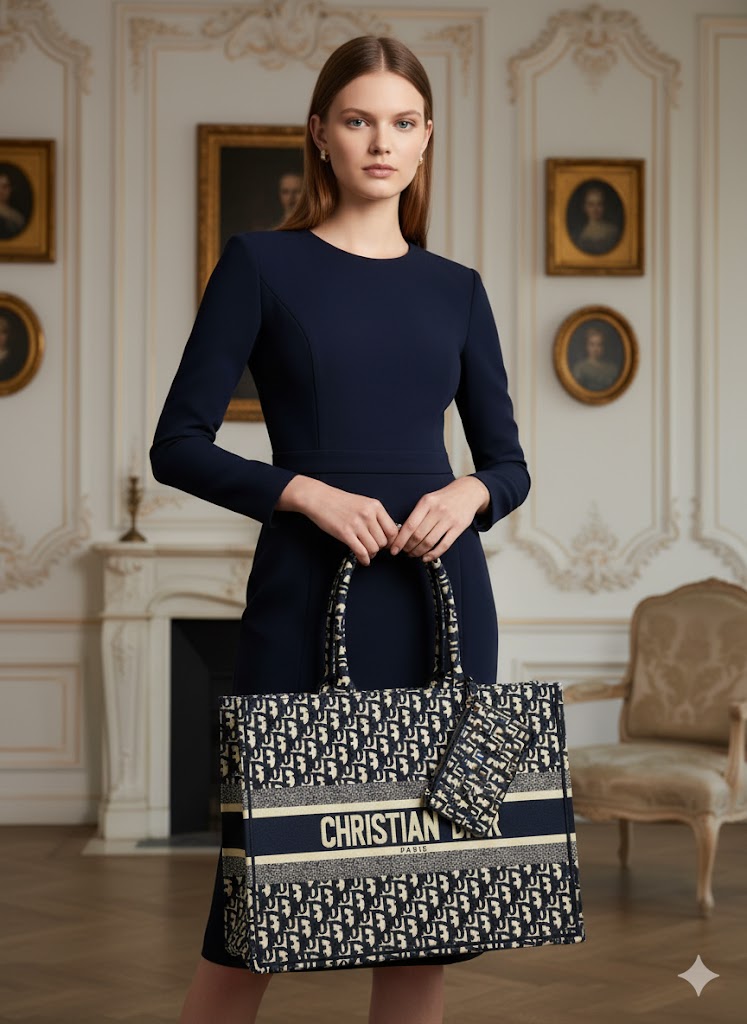 Christian Dior Women’s Luxury Handbag Set | Designer Tote Bag with Pouch | Premium Fashion in Dubai